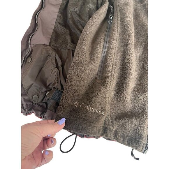 Columbia Men's L Summit Lift Interchange Red Brown 3 in 1 Waterproof Jacket - Picture 11 of 13